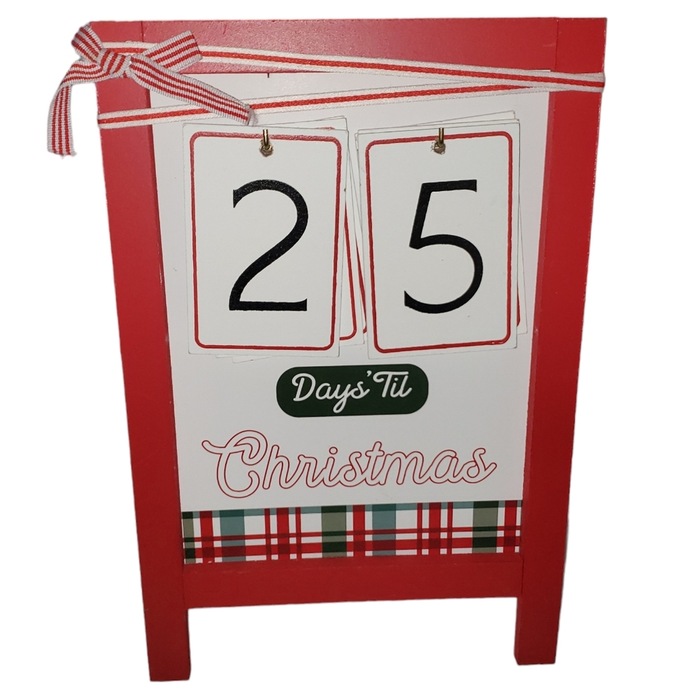 Santa comes in days Count down till Christmas Easel Tabletop Christmas Decor, Ne
